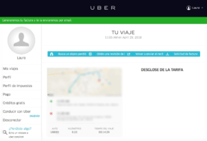 Facturas de Uber